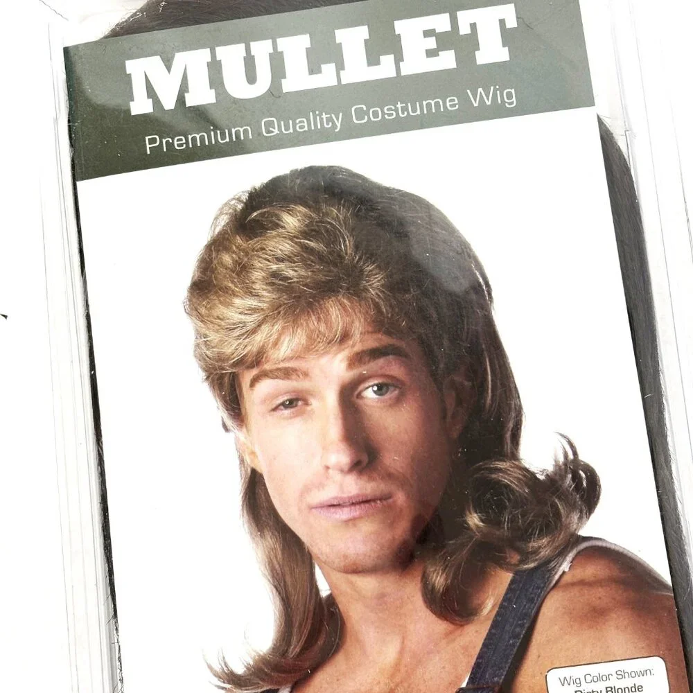 1980’s Style Mullet Brown Wig NIP - NWOT – NOS